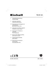 EINHELL TE-CS 165 Originalbetriebsanleitung