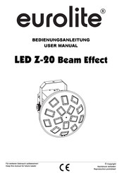 EuroLite LED Z-20 Beam Effect Bedienungsanleitung
