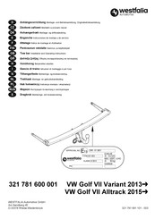 Westfalia Automotive 321 781 600 001 Montage- Und Betriebsanleitung