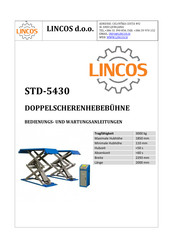LINCOS STD-5430 Installations, Bedienungs Und Wartungsanleitungen