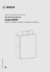 Bosch Condens 8800iF Installations- Und Wartungsanleitung Für Den Fachmann