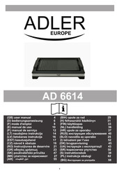 Adler europe AD 6614 Bedienungsanweisung
