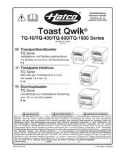 Hatco Toast Qwik TQ-800-Serie Originalanleitung