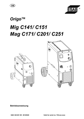 Esab Origo Mig C141 Betriebsanweisung
