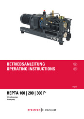 Pfeiffer Vacuum HEPTA 200 P Betriebsanleitung