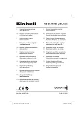 EINHELL GE-EA 18/150 Li BL-Solo Originalbetriebsanleitung