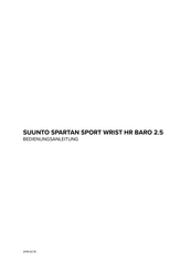 Suunto SPARTAN SPORT WRIST HR BARO 2.5 Bedienungsanleitung