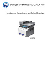 HP LASERJET ENTERPRISE 500 COLOR MFP Handbuch Zu Garantie Und Rechtlichen Hinweisen