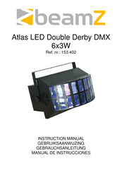 Beamz Atlas LED Double Derby DMX 6x3W Gebrauchsanleitung