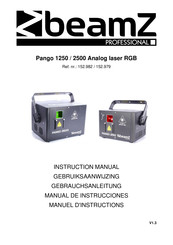 Beamz professional Pango 1250 Analog laser RGB Gebrauchsanleitung