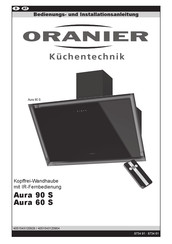 Oranier Aura 90 S Bedienungs- Und Installationsanleitung