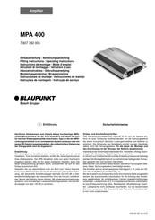Bosch Blaupunkt MPA 400 Einbauanleitung / Bedienungsanleitung