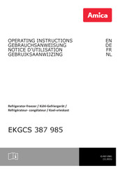 Amica EKGCS 387 985 Gebrauchsanweisung