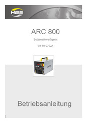 HBS ARC 800 Betriebsanleitung