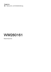 Gaggenau WM260161 Gebrauchs- Und Aufstellanleitung