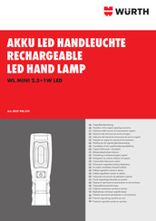 Würth WL MINI 2.5+1W LED Originalbetriebsanleitung