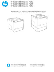 HP LaserJet Enterprise M611 Handbuch Zu Garantie Und Rechtlichen Hinweisen