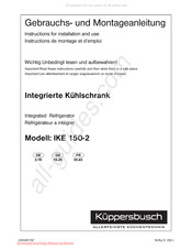 Küppersbusch IKE 150-2 Gebrauchs- Und Montageanleitung