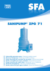 SFA SANIPUMP ZPG 71 Bedienungs- Und Installationsanleitung