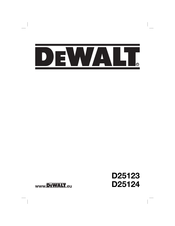 DeWalt D25123 Bersetzt Von Den Originalanweisungen