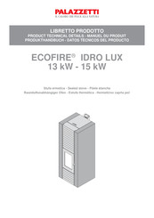 Palazzetti ECOFIRE IDRO LUX 15 Produkthandbuch