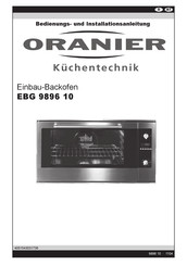 Oranier EBG 9896 10 Bedienungs- Und Installationsanleitung