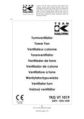 Team Kalorik TKG VT 1019 Bedienungsanleitung