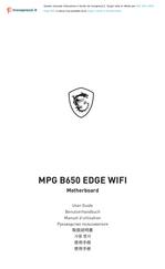 MSI MPG B650 EDGE WIFI Benutzerhandbuch
