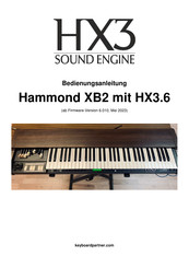 Hammond HX3 Bedienungsanleitung