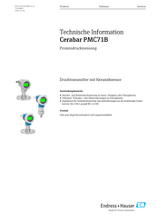 Endress+Hauser Cerabar PMC71B Technische Information