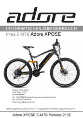 Adore XPOSE E-MTB Pedelec 213E Informationen Zum Gebrauch