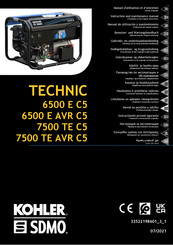 Kohler TECHNIC 7500 TE C5 Benutzer- Und Wartungshandbuch