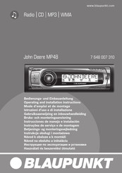 Blaupunkt John Deere MP48 Bedienungs- Und Einbauanleitung