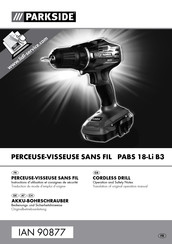 Parkside PABS 18-Li B3 Bedienungs- Und Sicherheitshinweise Originalbetriebsanleitung