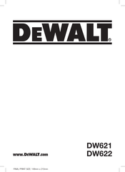 DeWalt DW621 Bersetzt Von Den Originalanweisungen
