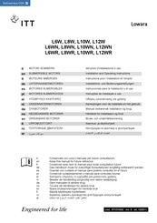 ITT Lowara L6W Installations- Und Bedienungsanleitungen