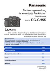 Panasonic DC-GH5S Lumix Bedienungsanleitung