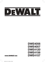 DeWalt DWE4157 Bersetzt Von Den Originalanweisungen