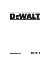 DeWalt DCR019 Bersetzt Von Den Originalanweisungen