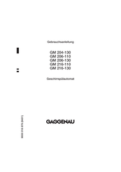 Gaggenau GM 204-130 Gebrauchsanleitung