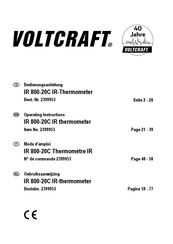 VOLTCRAFT IR 800-20C Bedienungsanleitung
