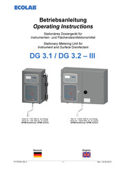 ECOLAB DG 3.2-III Betriebsanleitung