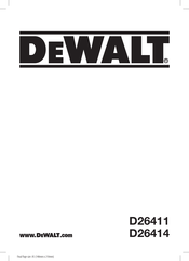 DeWalt D26411 Bersetzt Von Den Originalanweisungen