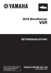 Yamaha WaveRunner VXR 2018 Betriebsanleitung