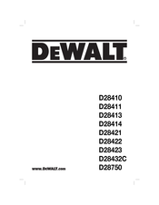 DeWalt D28750 Bersetzt Von Den Originalanweisungen
