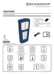 Scangrip MINIFORM 03.5404 Serie Bedienungsanleitung