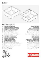 Franke MARIS MRX 210 Installations- Und Gebrauchsanweisung