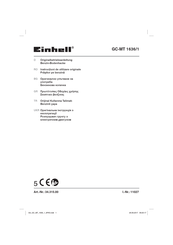 EINHELL GC-MT 1636/1 Originalbetriebsanleitung