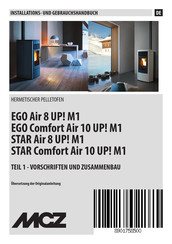 MCZ EGO Comfort Air 10 UP! M1 Installations- Und Gebrauchshandbuch