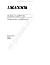 Constructa CD619251 Gebrauchs- Und Montageanleitung